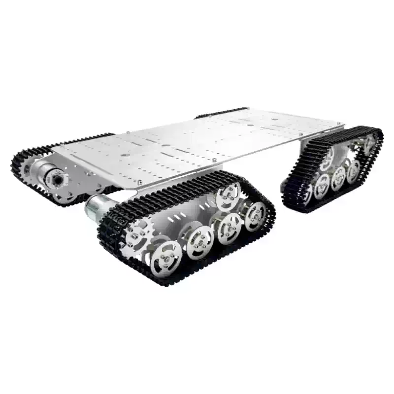 Șasiu robot inteligent cu șenile metalice cu 4 unități
