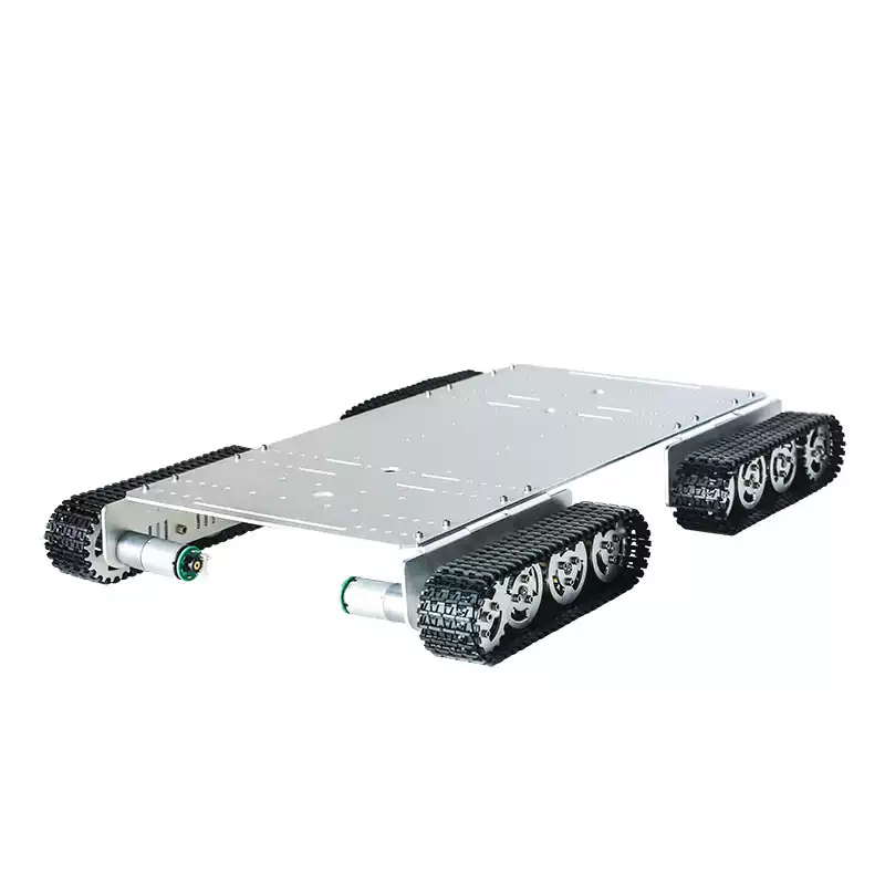 Șasiu robot cu tanc pe șenile cu tracțiune pe patru roți