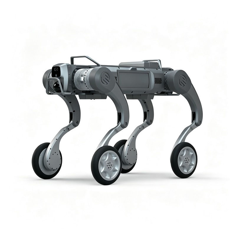 Șasiu robot hibrid roată-picior Câine robot cvadrupat