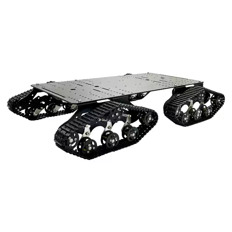 Șasiu robot pe șenile cu suspensie independentă