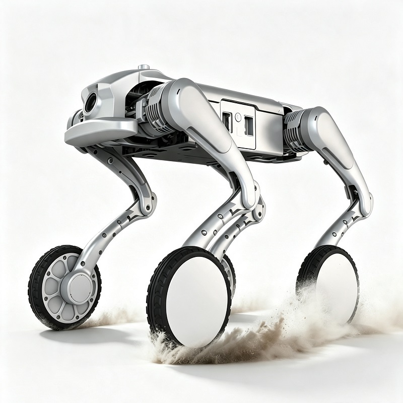 Robot cvadrupat cu roți Câine robot de inspecție pe tot terenul